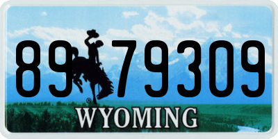 WY license plate 8979309