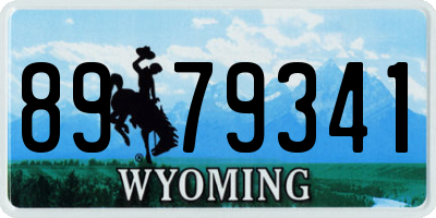 WY license plate 8979341