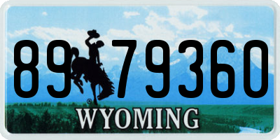 WY license plate 8979360