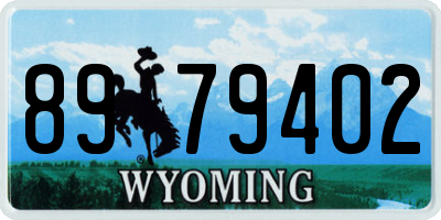 WY license plate 8979402