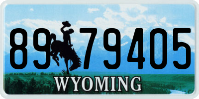 WY license plate 8979405