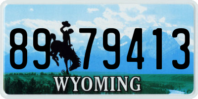 WY license plate 8979413