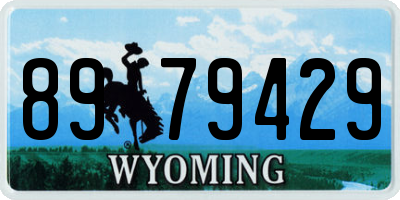 WY license plate 8979429