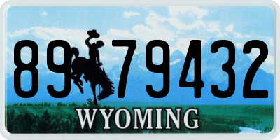 WY license plate 8979432
