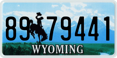 WY license plate 8979441