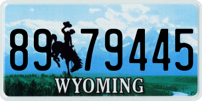 WY license plate 8979445