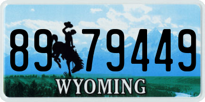 WY license plate 8979449