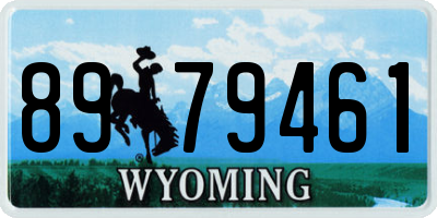WY license plate 8979461