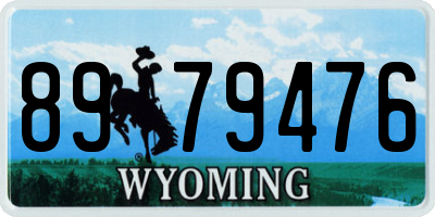 WY license plate 8979476