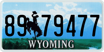 WY license plate 8979477