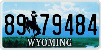 WY license plate 8979484