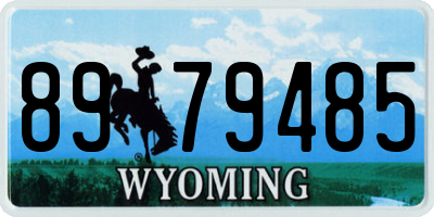 WY license plate 8979485