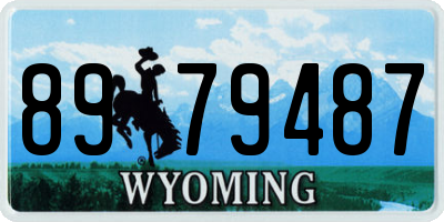 WY license plate 8979487