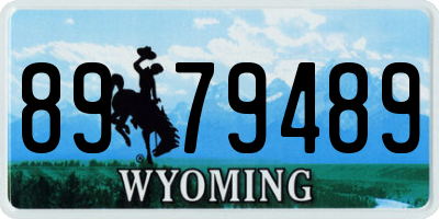 WY license plate 8979489