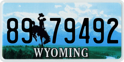 WY license plate 8979492