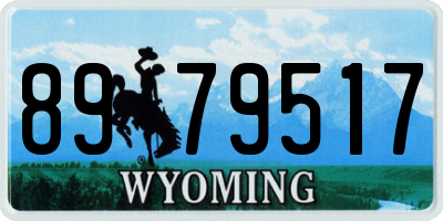 WY license plate 8979517