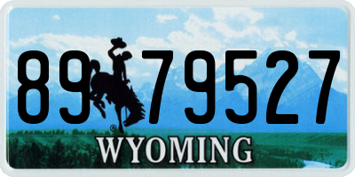 WY license plate 8979527