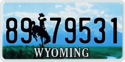 WY license plate 8979531