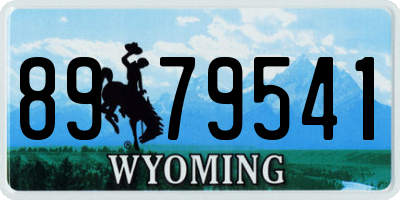 WY license plate 8979541