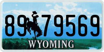 WY license plate 8979569
