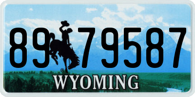 WY license plate 8979587