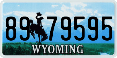 WY license plate 8979595