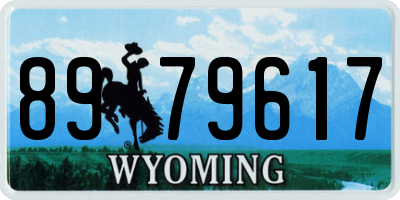 WY license plate 8979617