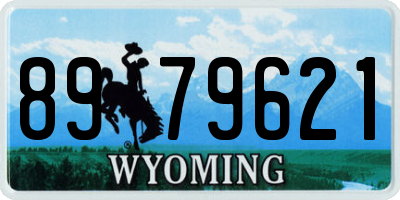 WY license plate 8979621