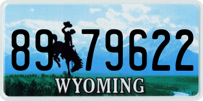 WY license plate 8979622