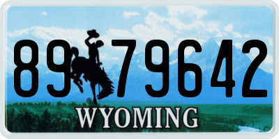 WY license plate 8979642