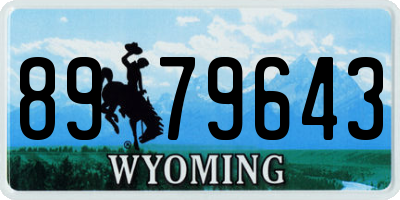 WY license plate 8979643