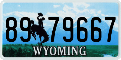 WY license plate 8979667
