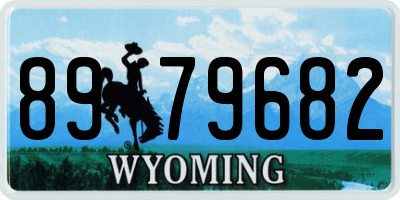 WY license plate 8979682