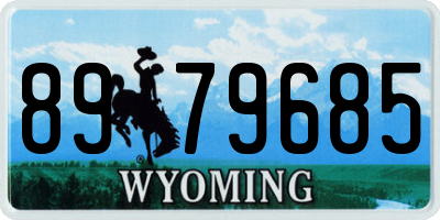 WY license plate 8979685