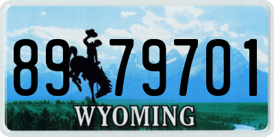 WY license plate 8979701