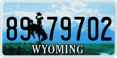 WY license plate 8979702