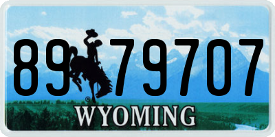 WY license plate 8979707
