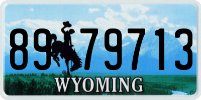 WY license plate 8979713