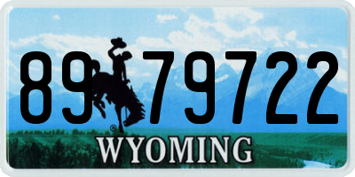 WY license plate 8979722