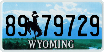 WY license plate 8979729