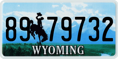 WY license plate 8979732