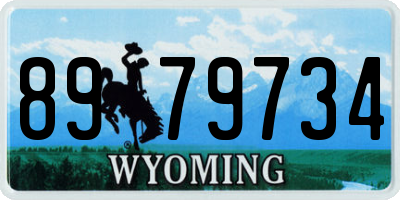 WY license plate 8979734