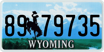 WY license plate 8979735