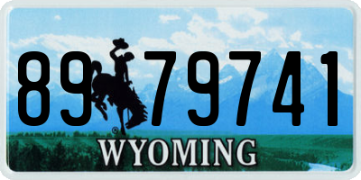 WY license plate 8979741