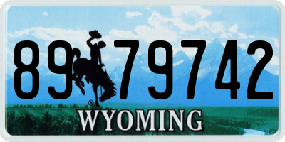 WY license plate 8979742