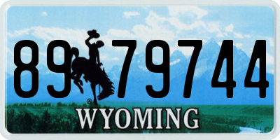 WY license plate 8979744