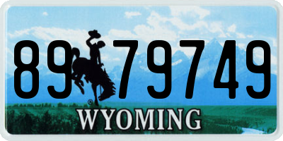 WY license plate 8979749