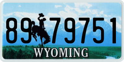 WY license plate 8979751