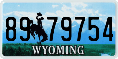 WY license plate 8979754