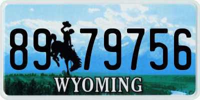 WY license plate 8979756